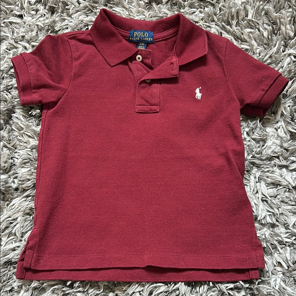 Polo by Ralph Lauren Kids Maroon Red Polo Shirt Toddler 3T